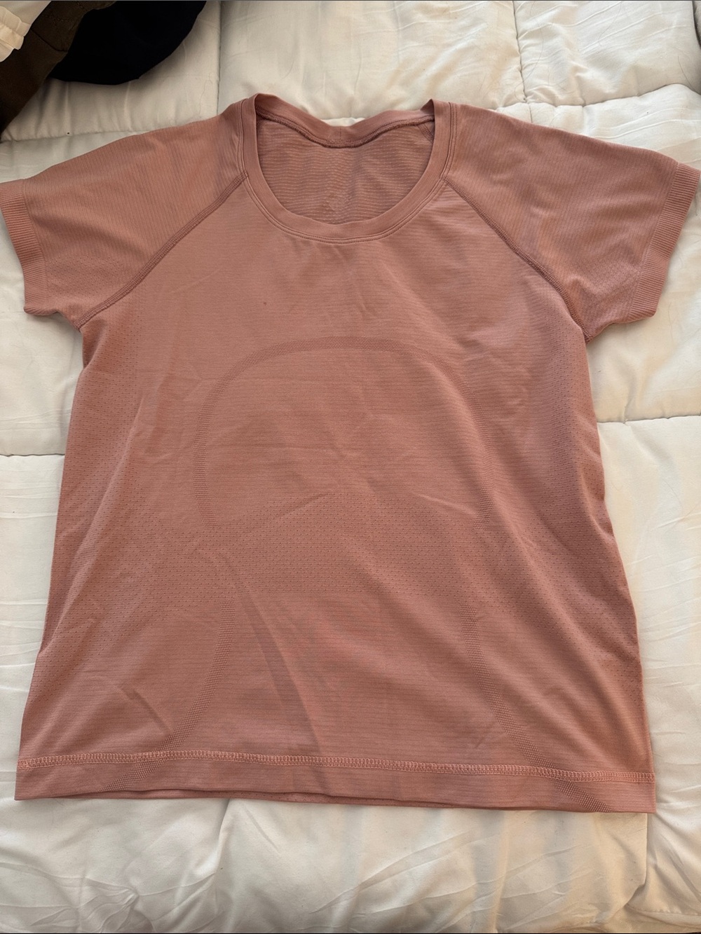LULULEMON SWIFLEY CROPPED Women's Dusty Rose Short Sleeve Performance Tee